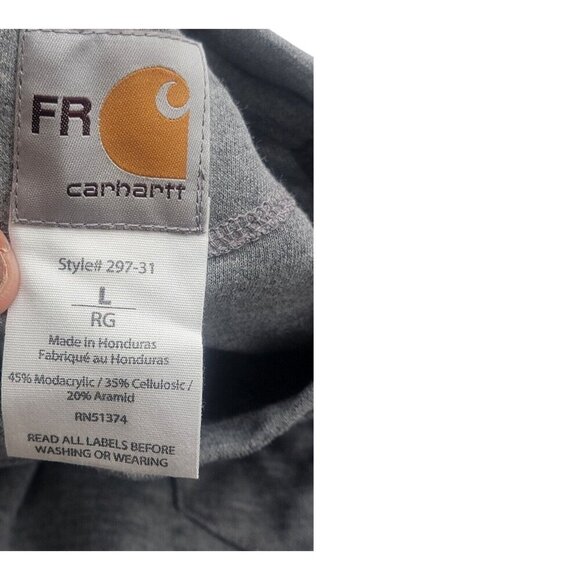 Carhartt Shirt Men L Gray Flame Resistant Force Workwear Gorpcore Rancher - Picture 7 of 8